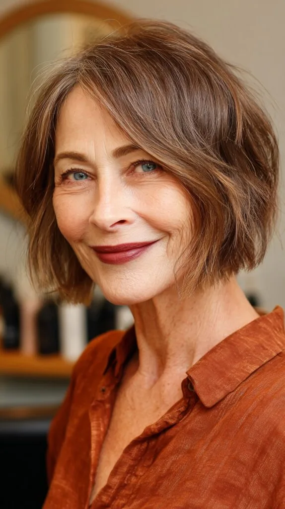Chic Textured Bob with Subtle Waves