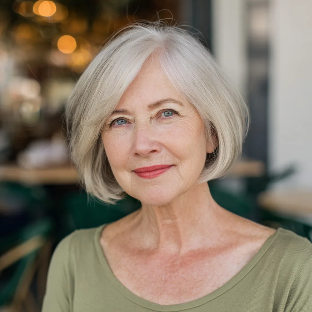 Chic Textured Jaw-Length Bob with Subtle Waves