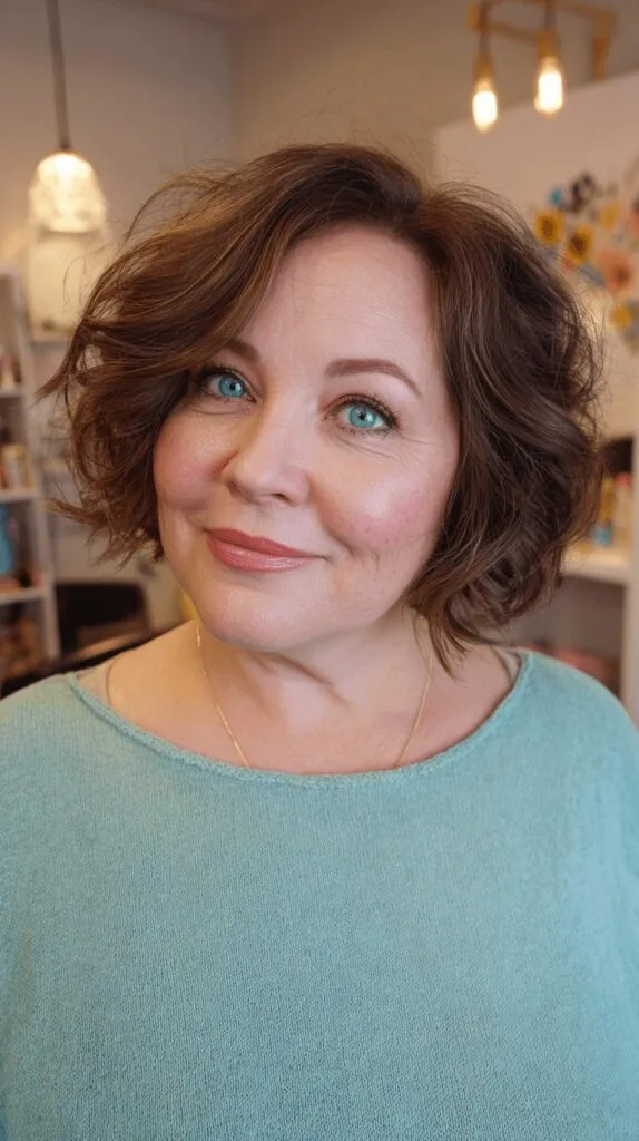 Chic Textured Lob with Soft Waves