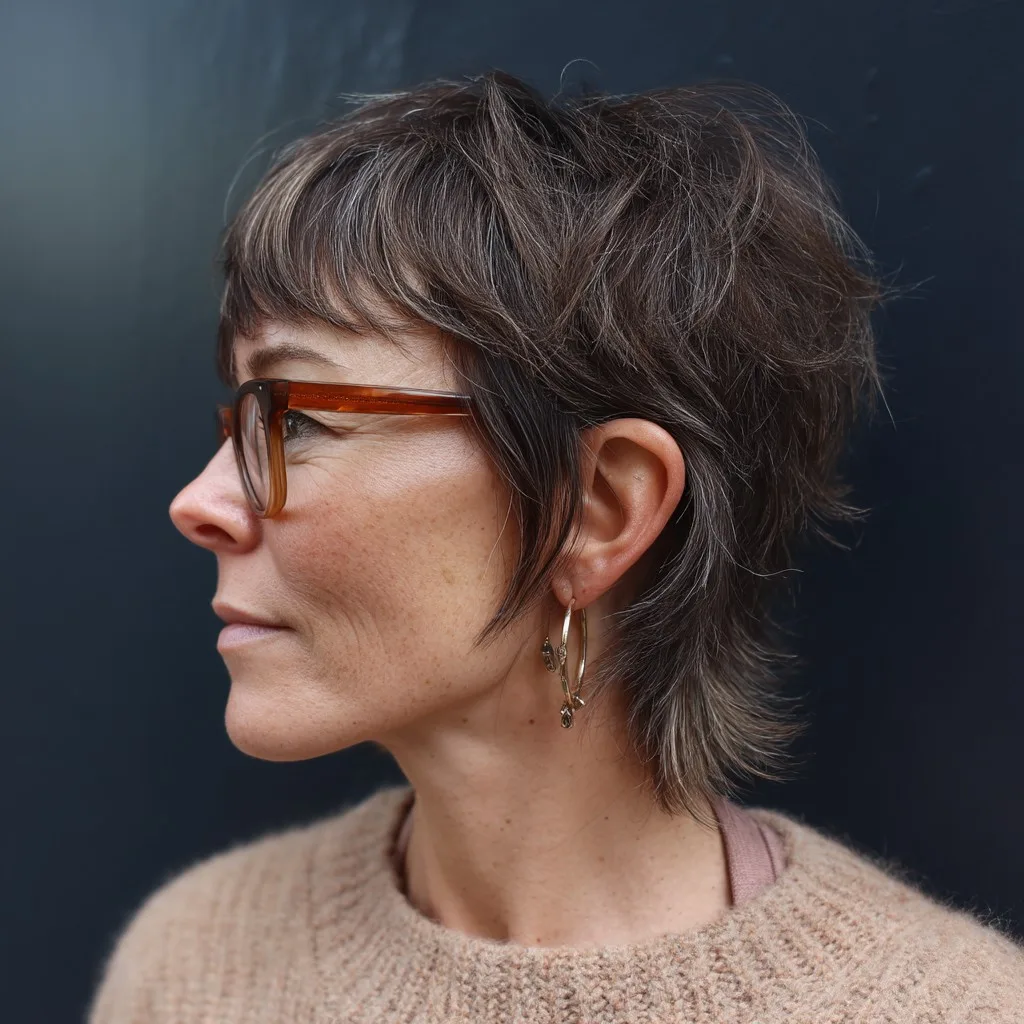 Chic Textured Mixie Cut with Soft Layers