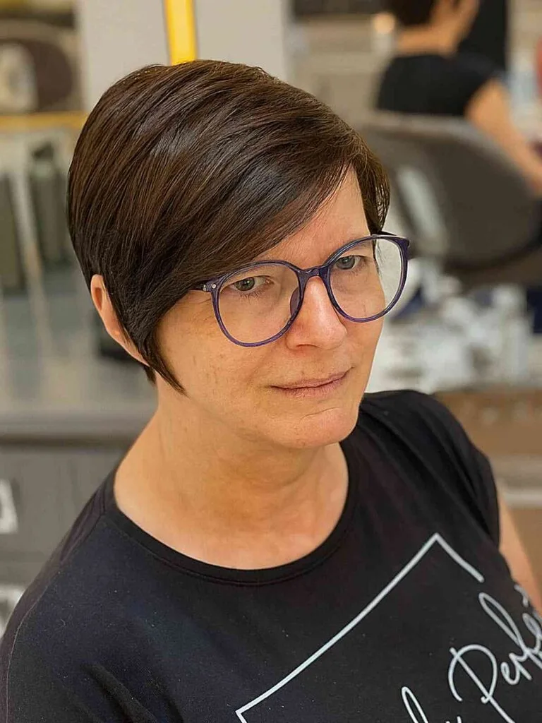 Chic Textured Pixie Bob for Mature Women
