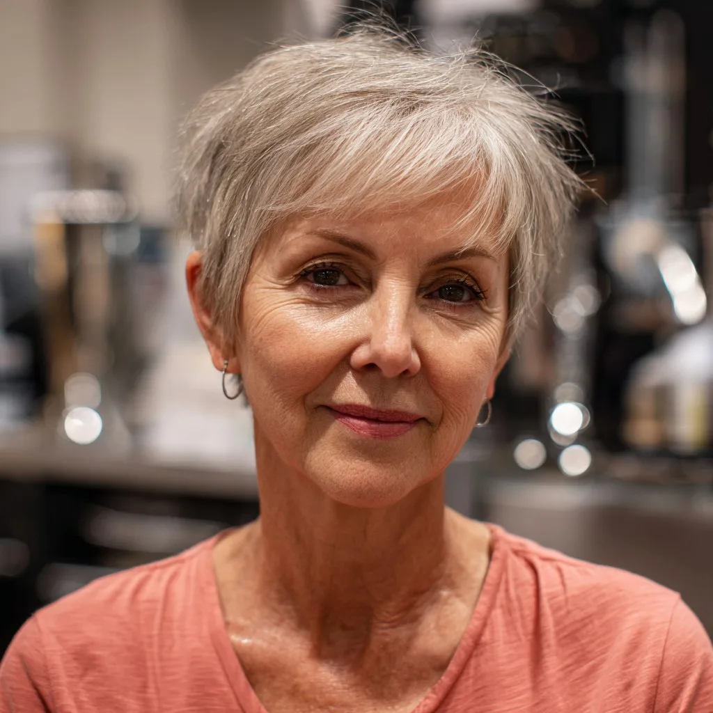 Chic Textured Pixie Cut with Face-Framing Layers