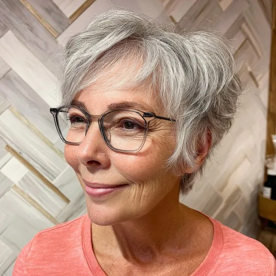 Chic Textured Pixie Cut with Playful Volume