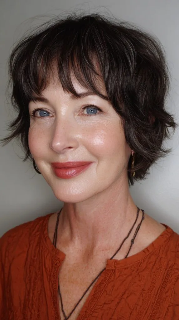 Chic Textured Pixie Cut with Soft Bangs