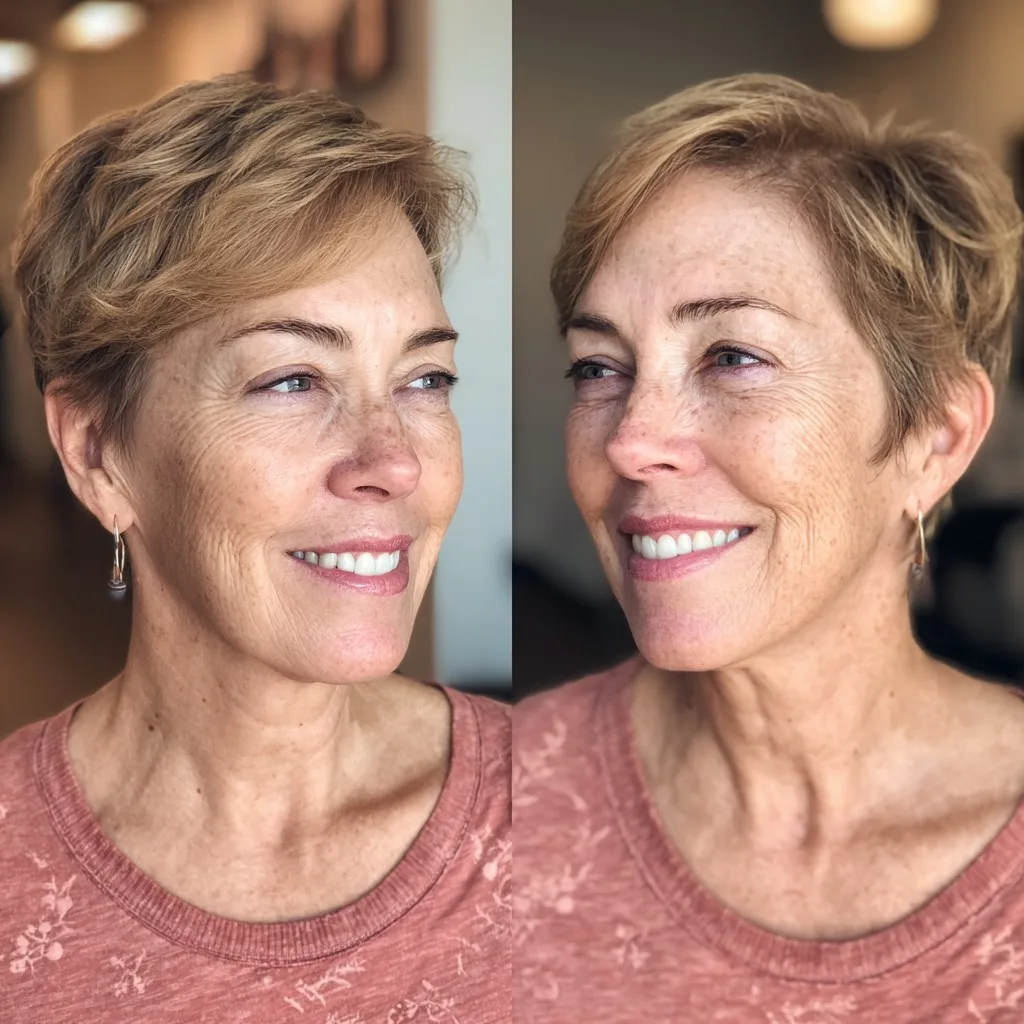 Chic Textured Pixie Cut with Soft Layers