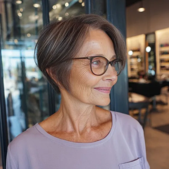 Chic Textured Pixie Cut with Subtle Gray Highlights