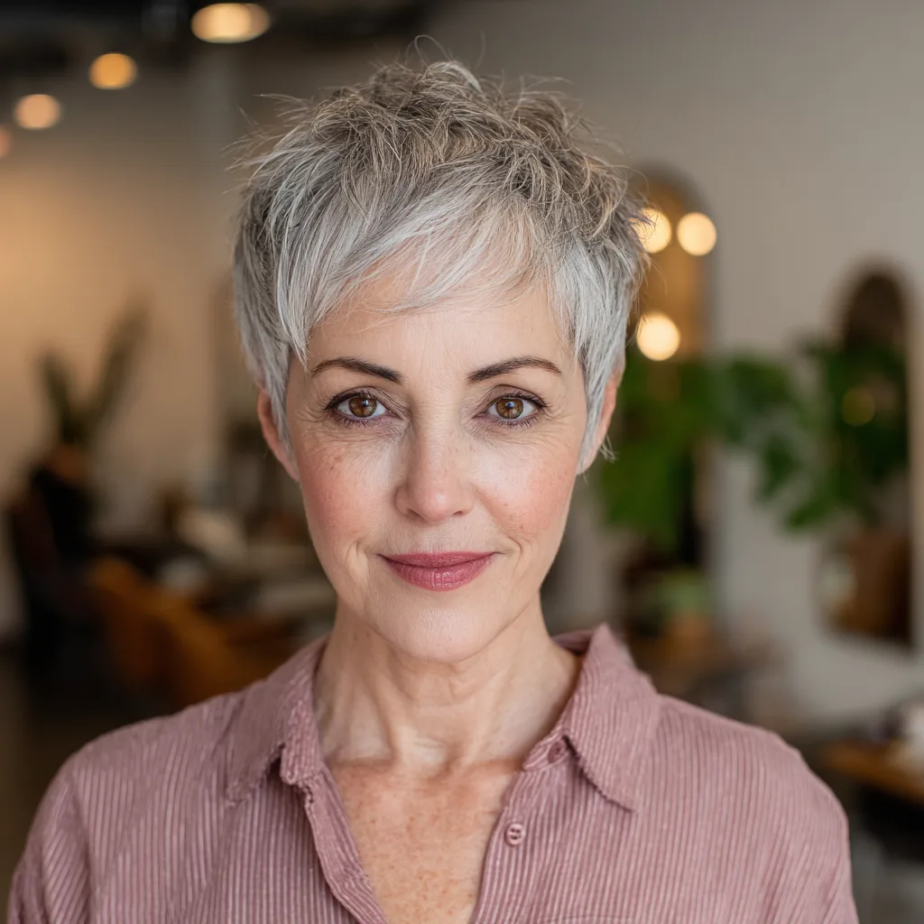 Chic Textured Pixie Cut with Subtle Layers