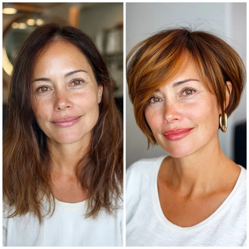 Chic Textured Wedge Bob with Subtle Highlights