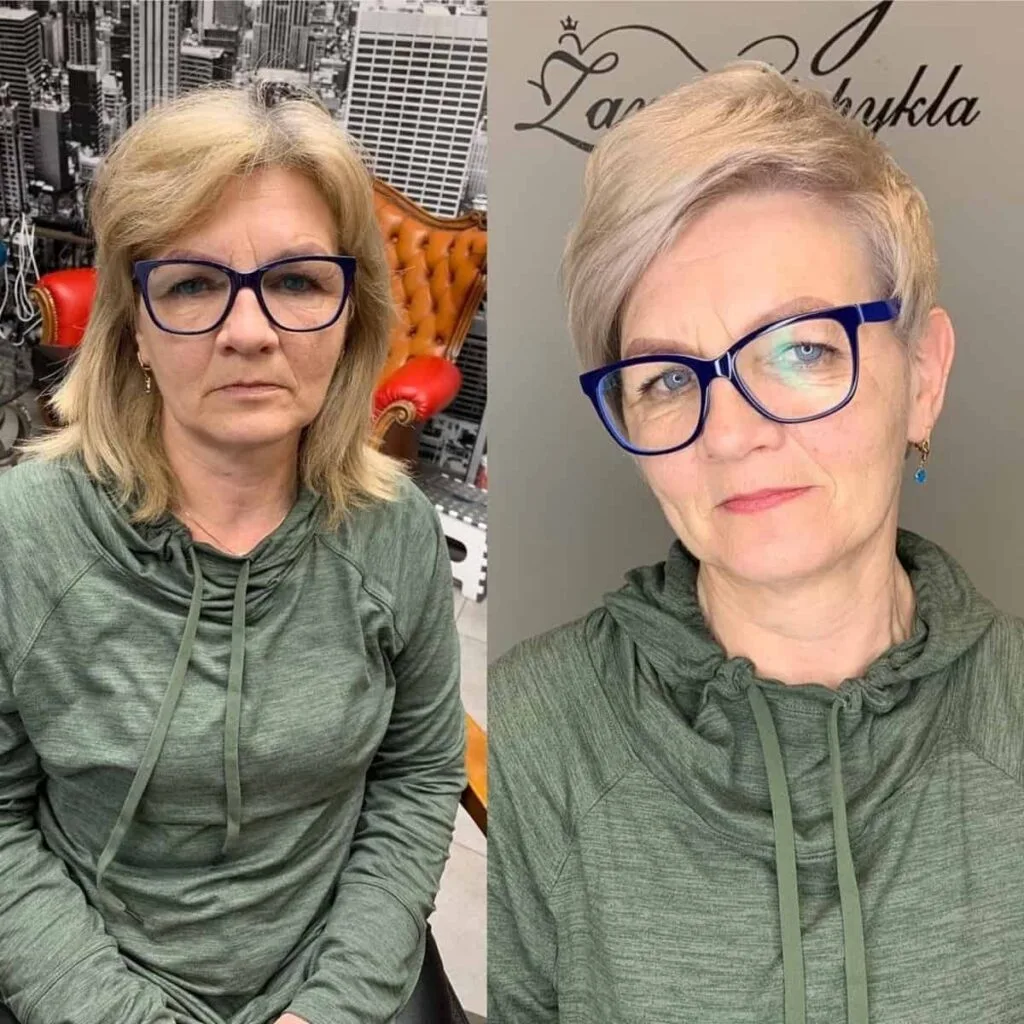 chic very short pixie hairstyle for over 60
