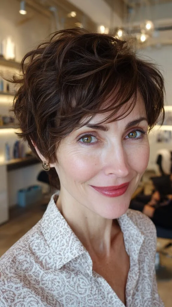 Choppy Textured Pixie Cut with Soft Waves