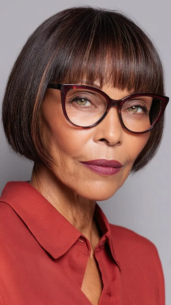 Classic Blunt Bob with Soft Bangs