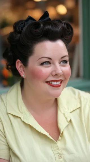 Classic Retro Pin-Up Curls with Bold Volume