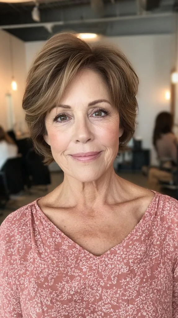 Dynamic Cinnamon Swirl Layers for Thinning Hair