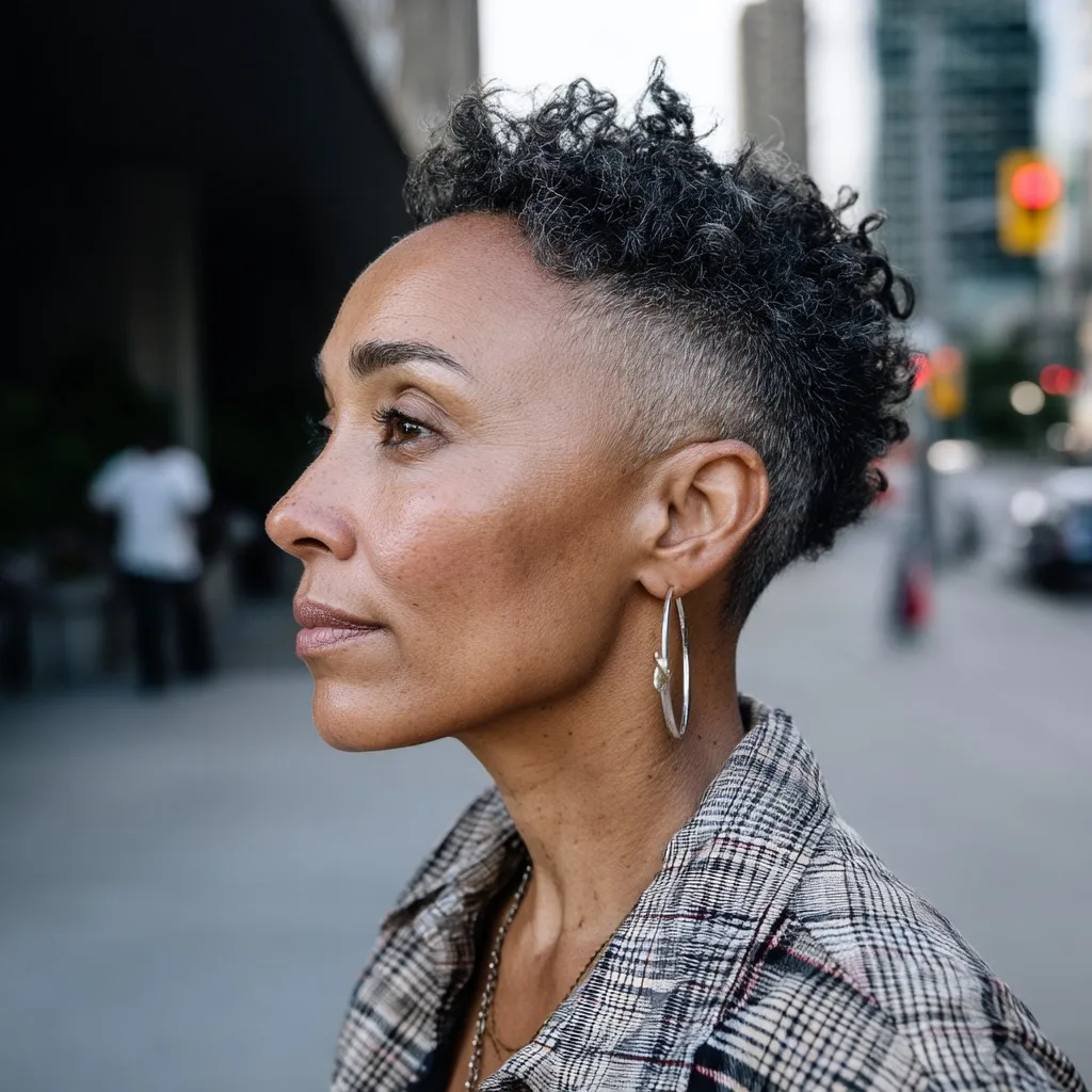 Edgy Tapered Cut with Defined Curls