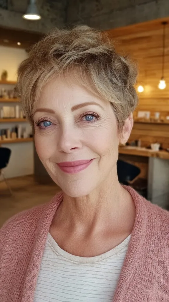 Effervescent Tousled Pixie for Volumizing Fine Hair