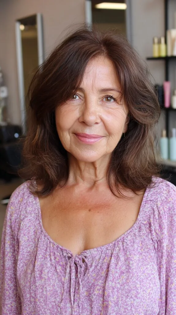 Effortless Chestnut Cascade with Natural Waves