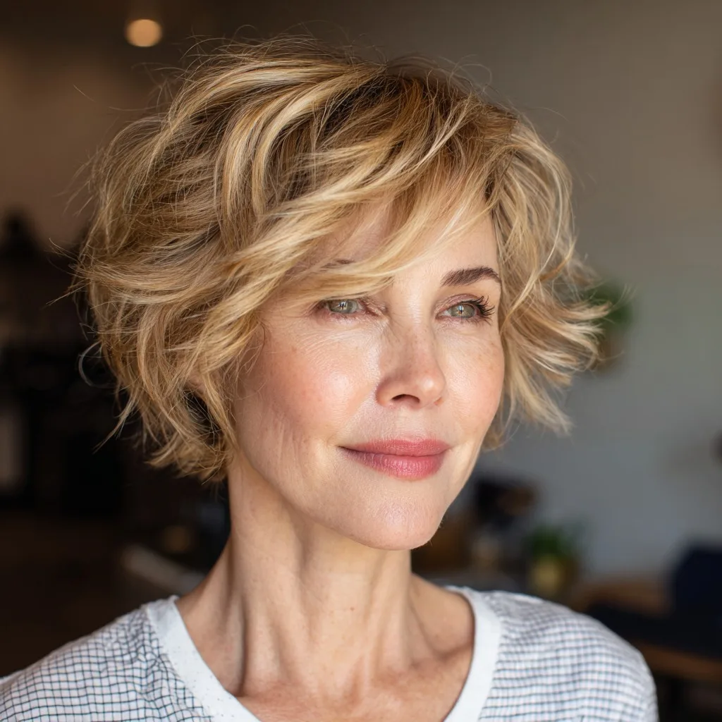 Effortless Textured Short Cut with Lively Movement