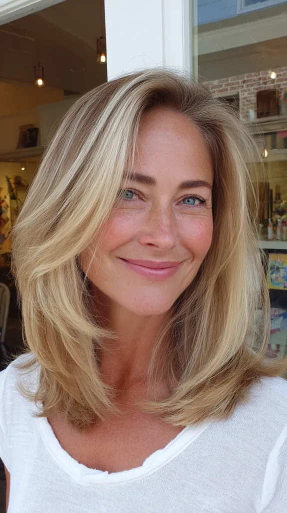 Effortlessly Chic Long Layered Cut with Subtle Highlights