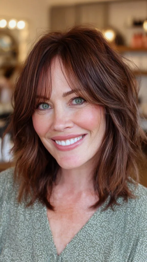 Effortlessly Chic Textured Shoulder-Length Cut