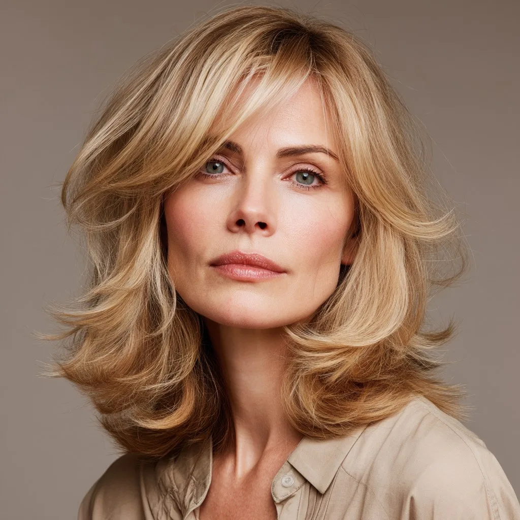 Effortlessly Layered Mid-Length Cut with Soft Volume