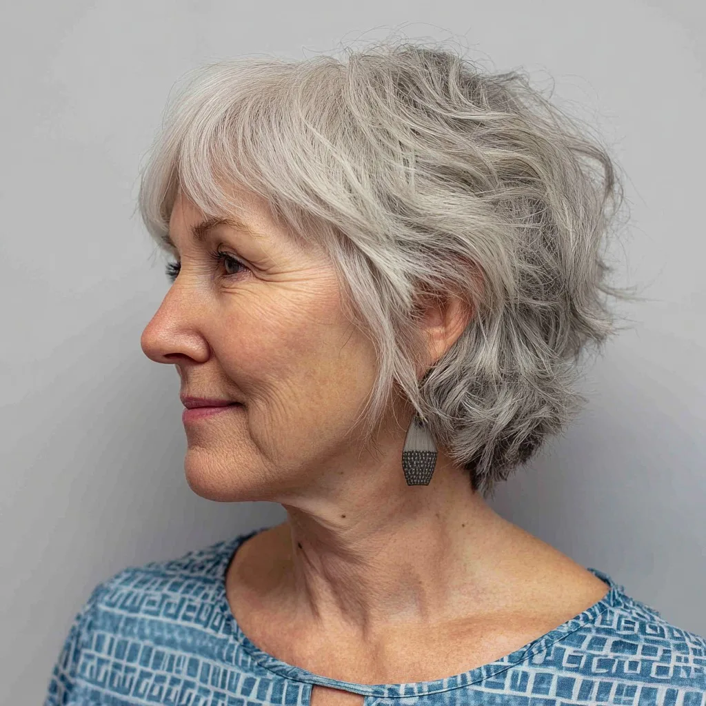 Effortlessly Textured Bixie Shag with Natural Waves