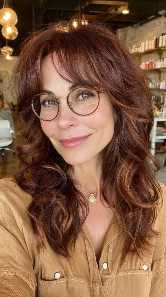 Elegant Copper-Infused Layered Waves