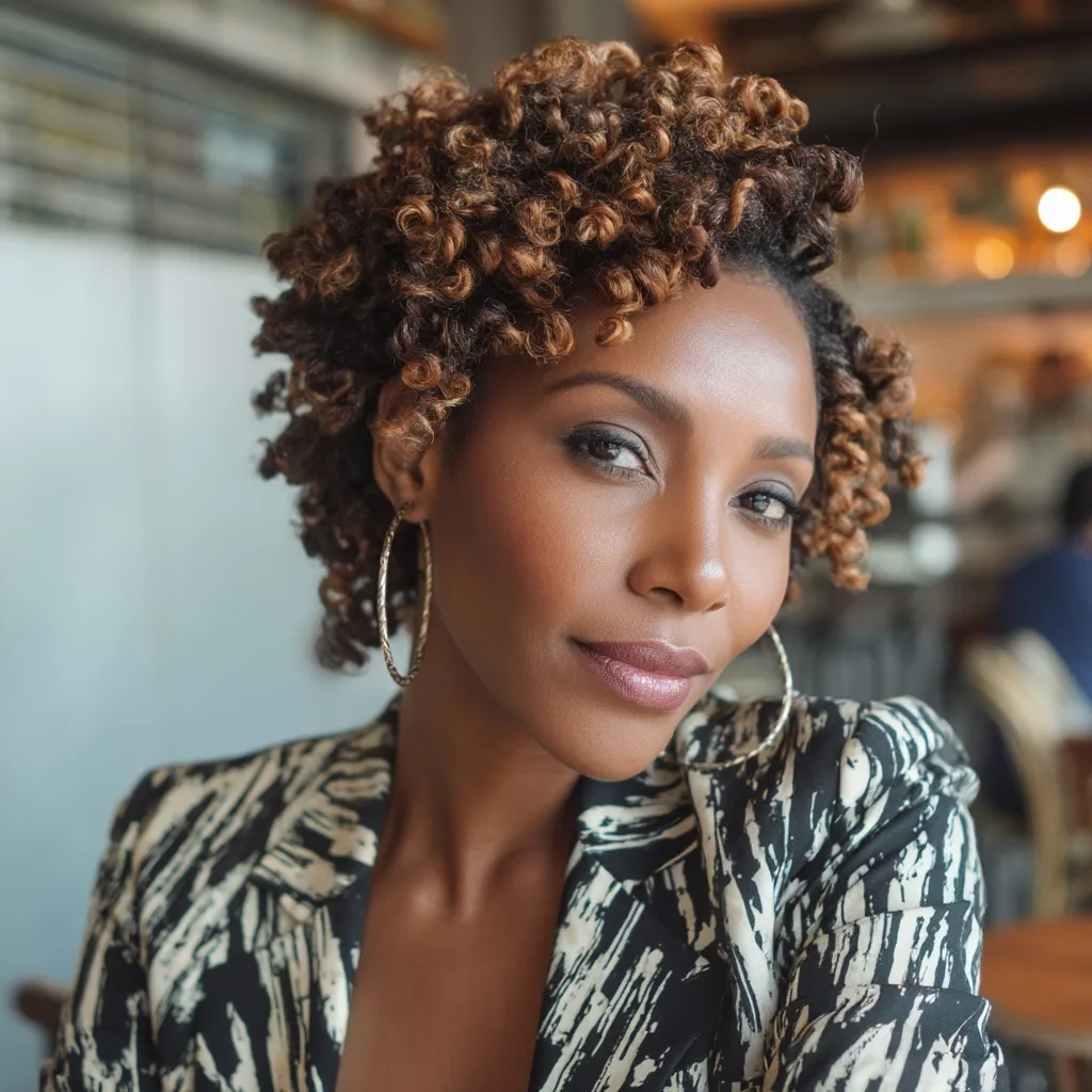 Elegant Curly Crop with Defined Texture