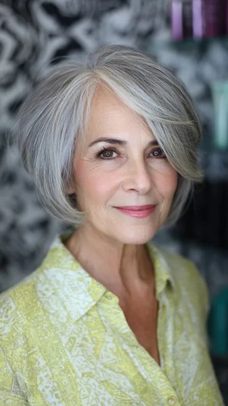 Elegant Jagged Bob with Subtle Layers