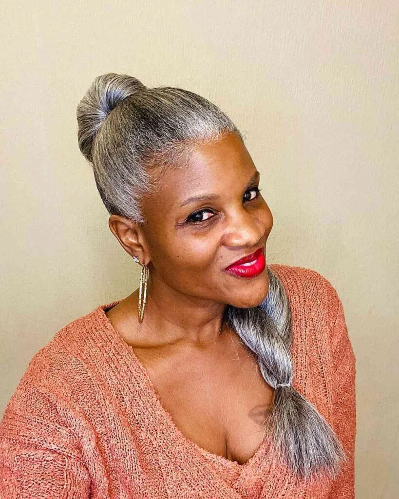 Elegant ponytail hairstyles for women over 50