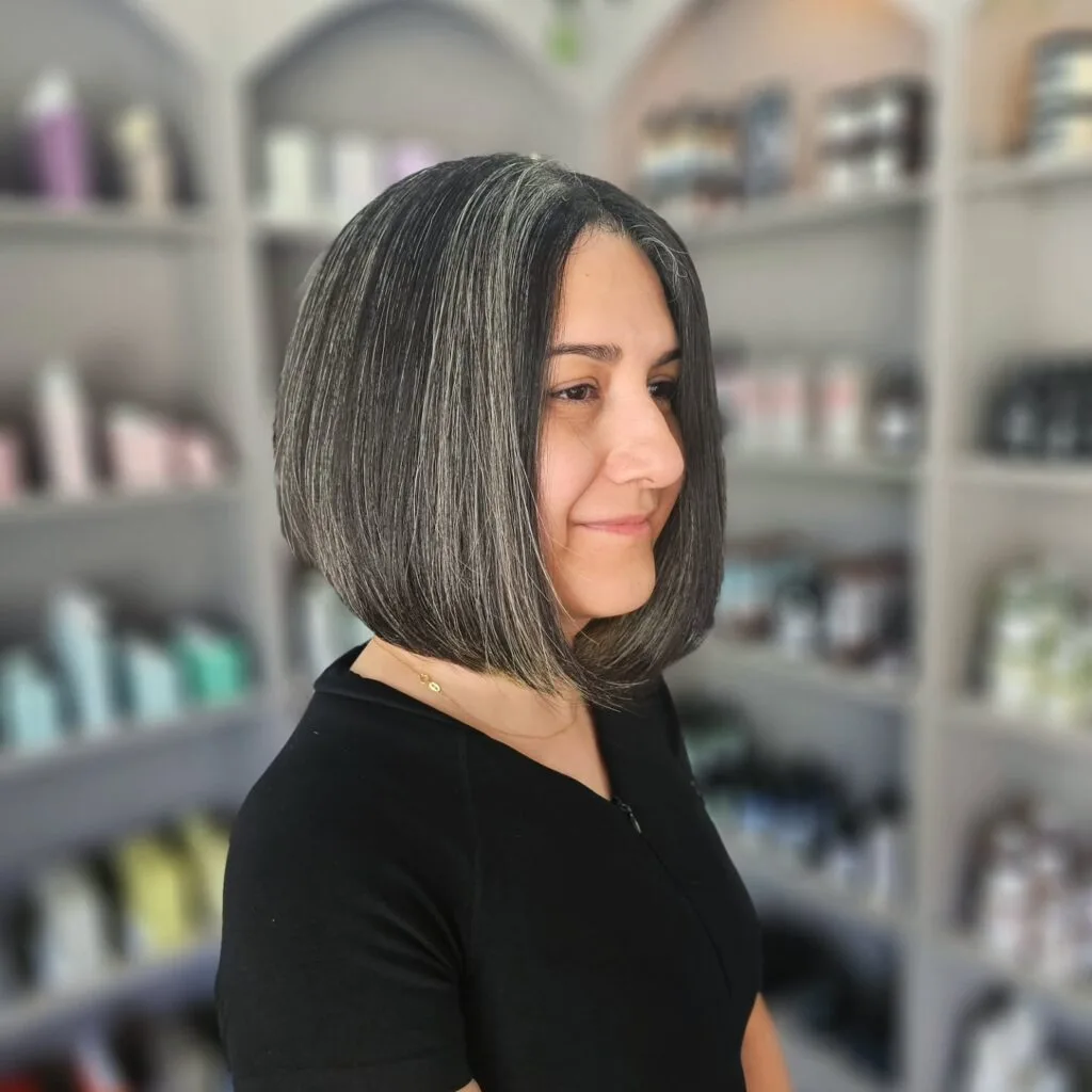 Elegant Textured A-Line Bob with Subtle Highlights
