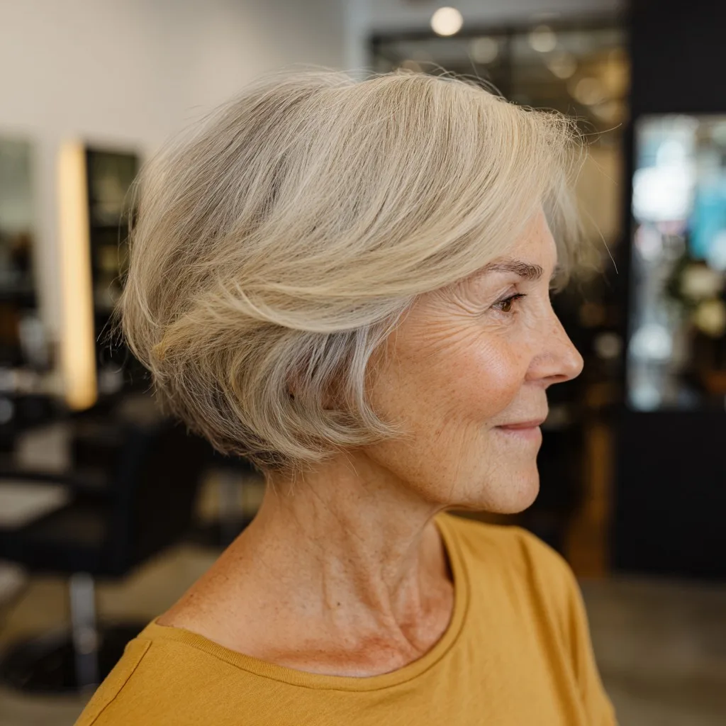 Elegant Textured Jaw-Length Bob with Subtle Movement