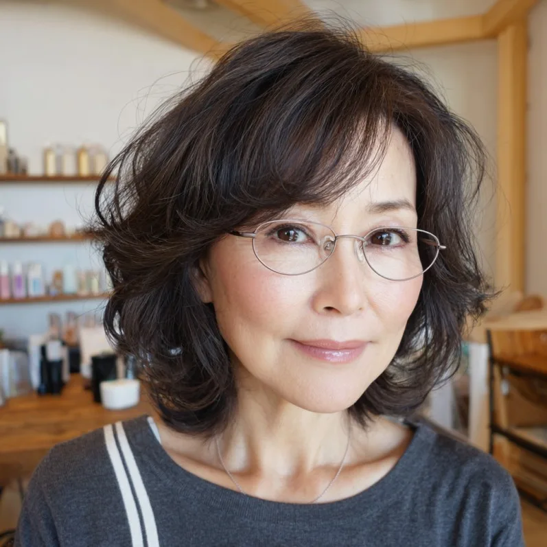 Elegant Textured Shoulder-Length Cut with Soft Waves