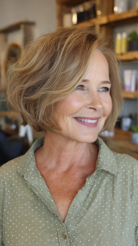 Elegant Tousled Waves with Light Brown Highlights