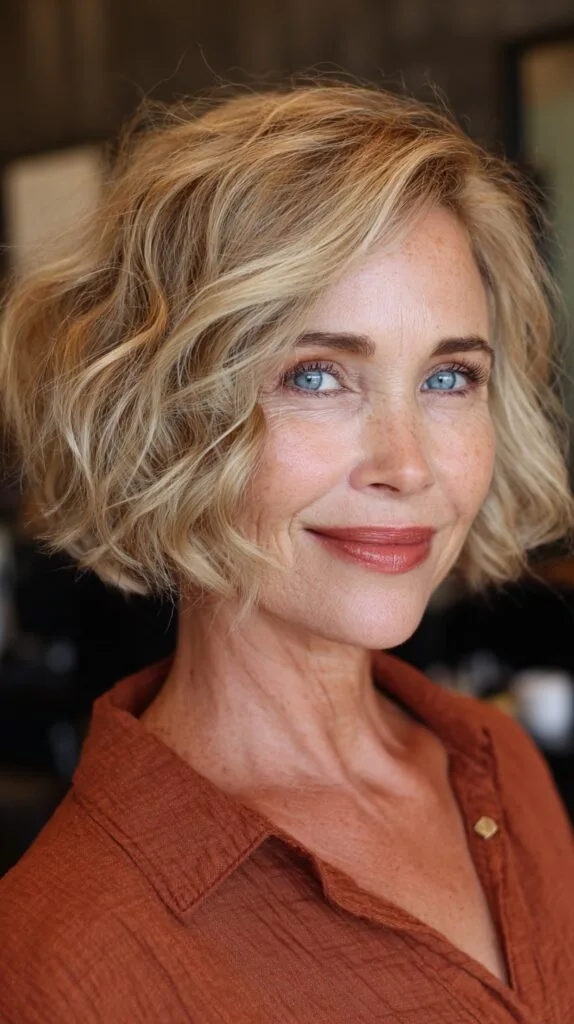 Golden Blonde Ocean Waves with Soft Layers
