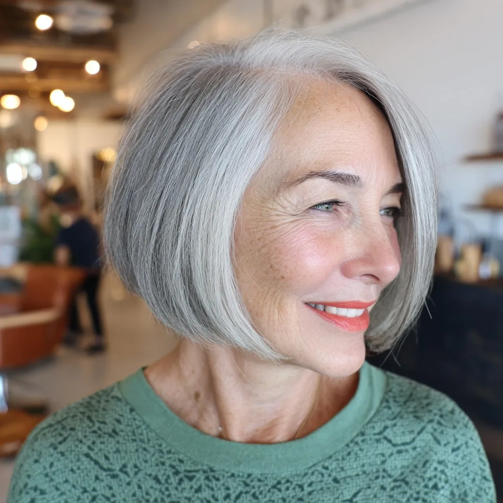 Graceful Jaw-Length Bob with Soft Waves