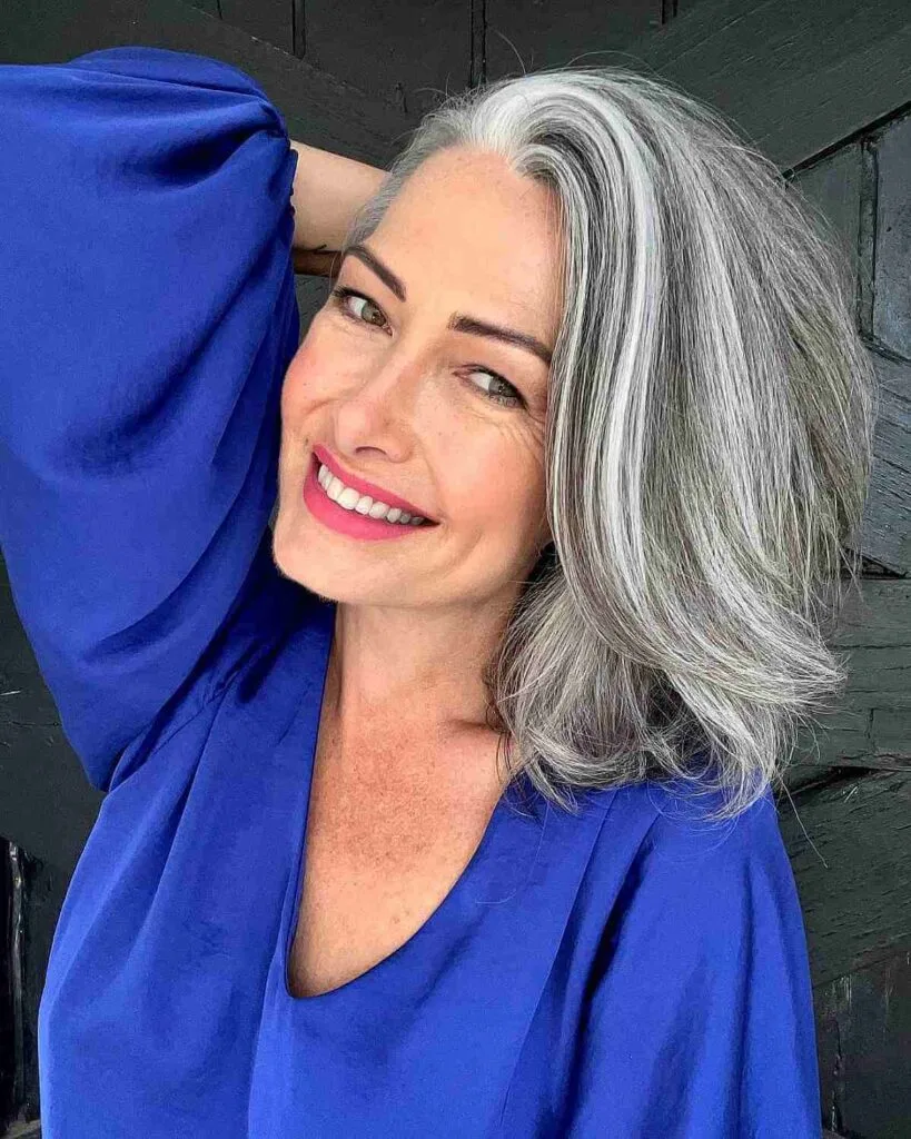 Lob Featuring Subtle Dimensional Shades for Women Over Fifty