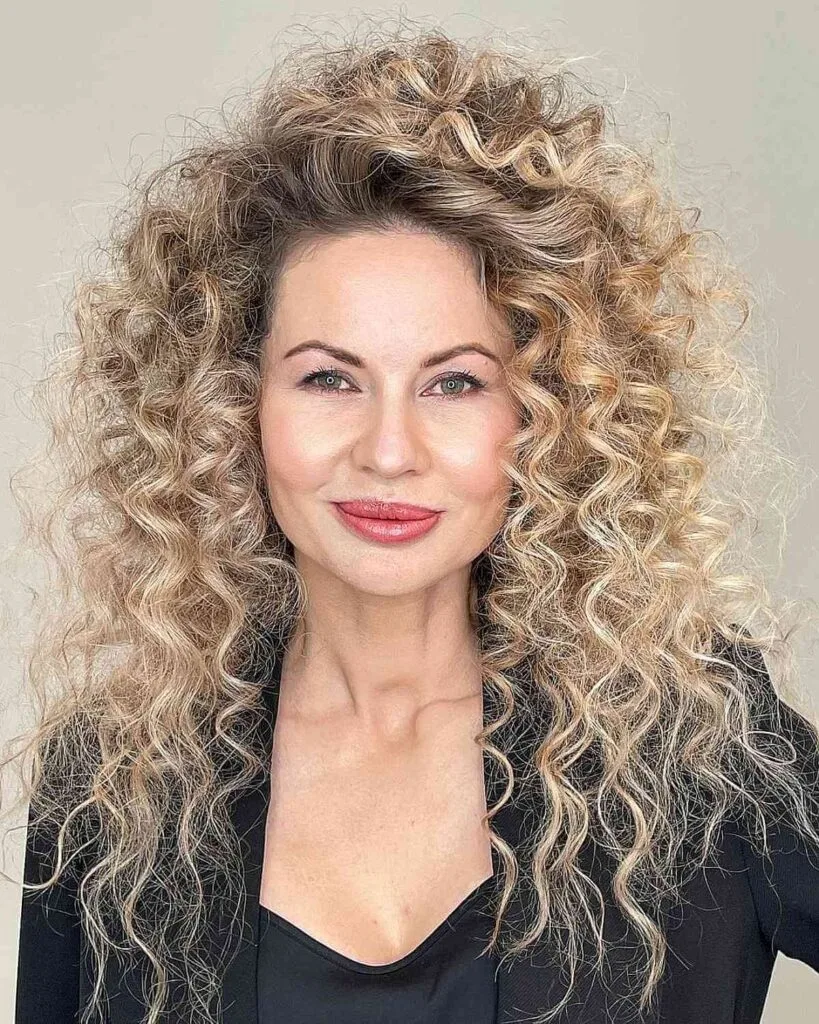 Luscious Long Blonde Curls for Ladies 50 and Over