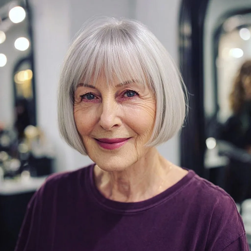 Modern Blunt Jaw-Length Bob with Subtle Texture