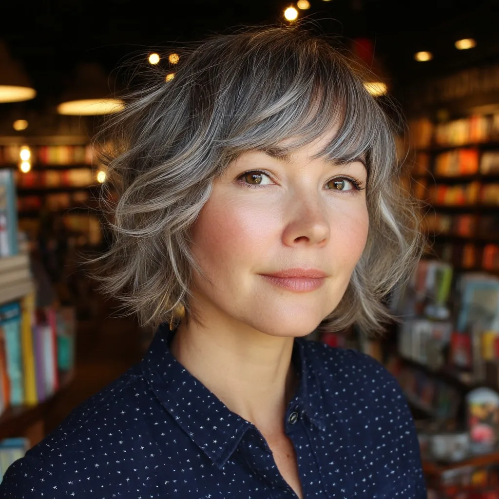Modern Choppy Bob with Face-Framing Bangs