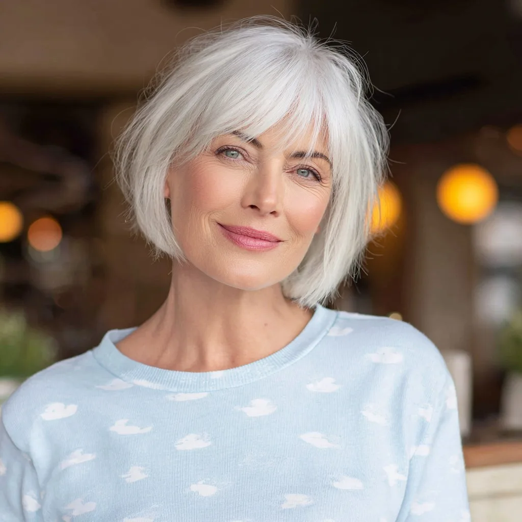 Modern Choppy Bob with Subtle Bangs