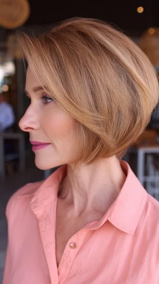 Modern Curved Bob with Subtle Volume