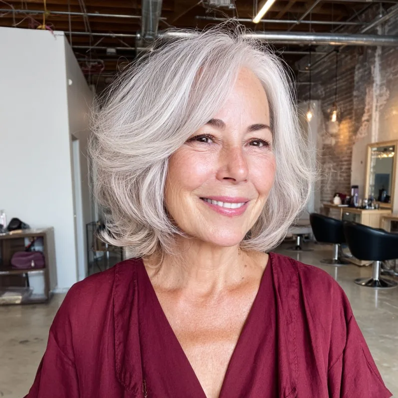 Modern Draped Bob with Elegant Volume