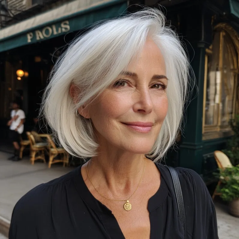 Modern Draped Bob with Subtle Movement