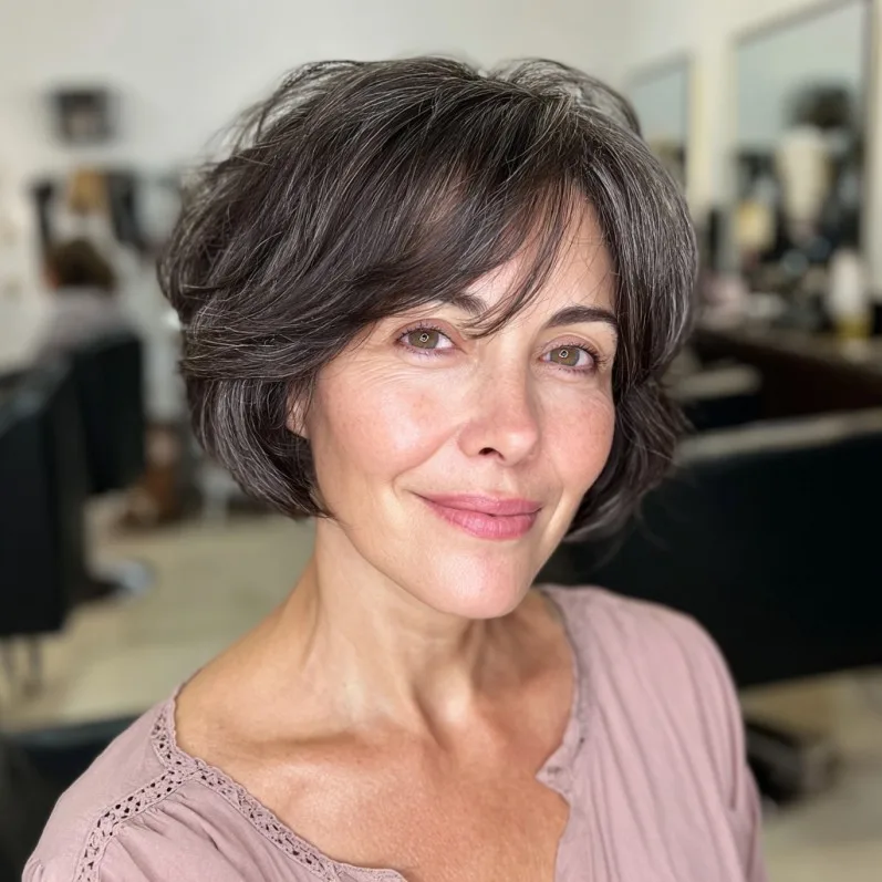 Modern Fluffy Bob with Face-Framing Layers