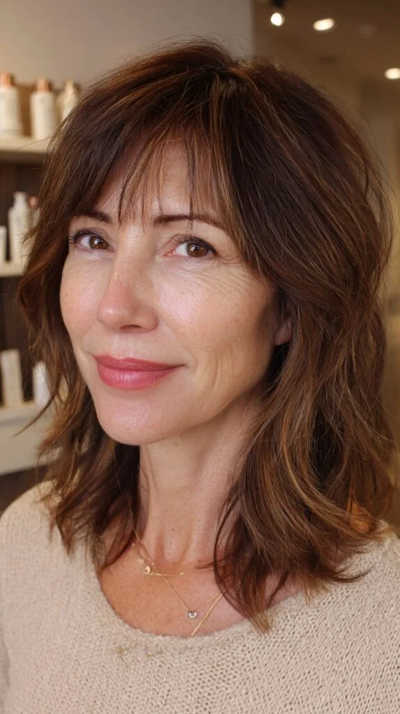 Modern Layered Cut with Face-Framing Bangs