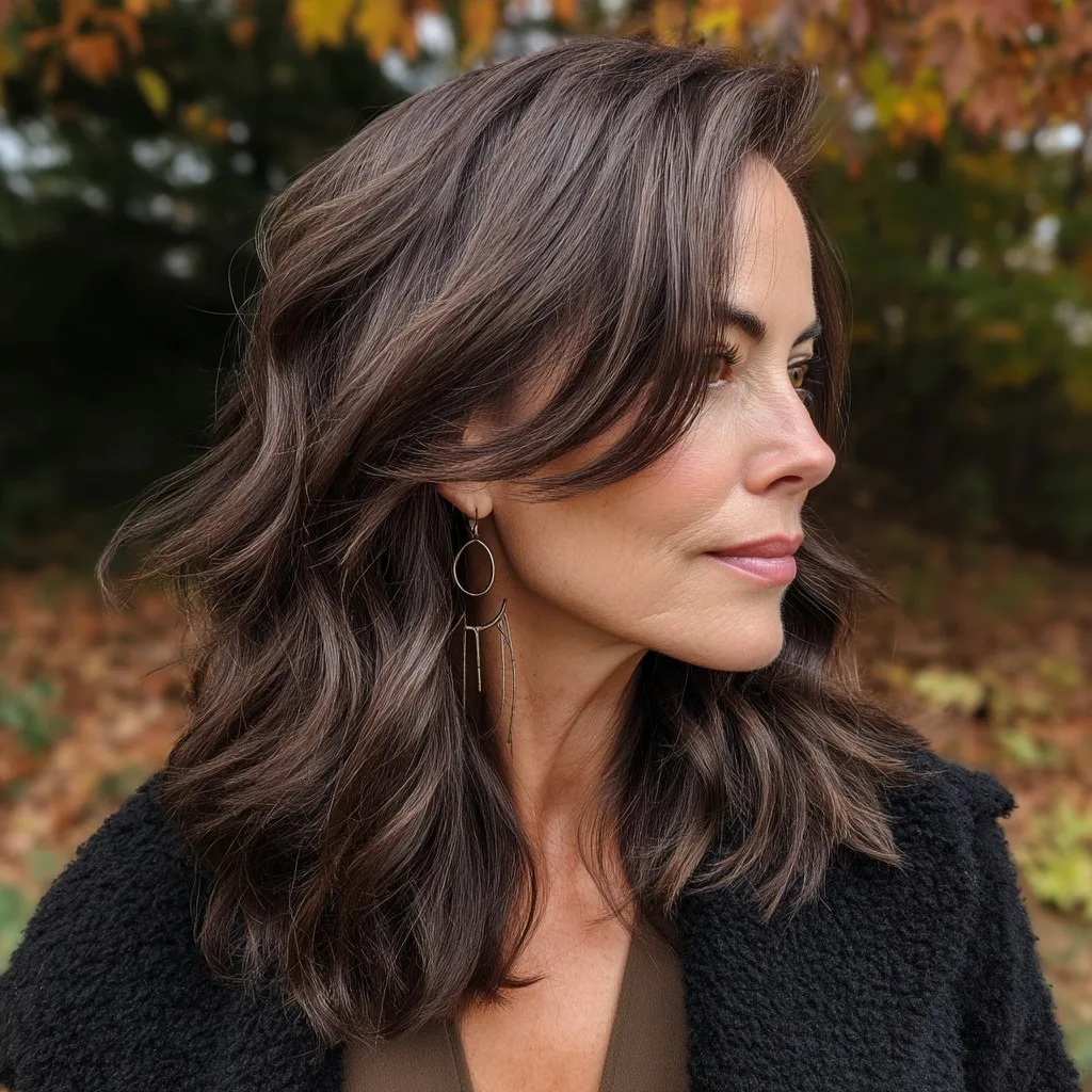Modern Layered Mid-Length Cut with Subtle Waves