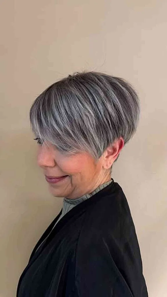 Modern Silver Pixie Cut