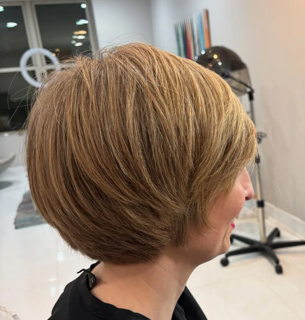 Modern Stacked Bob with Subtle Highlights