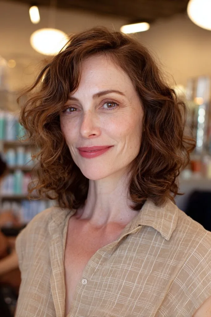 Modern Textured Bob with Defined Curls