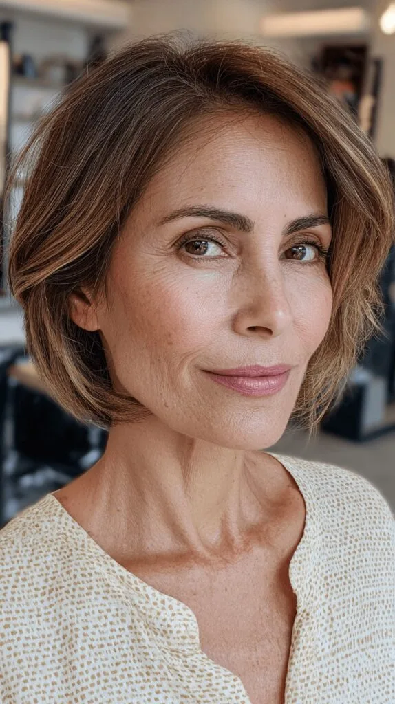 Modern Textured Bob with Soft Face-Framing Layers